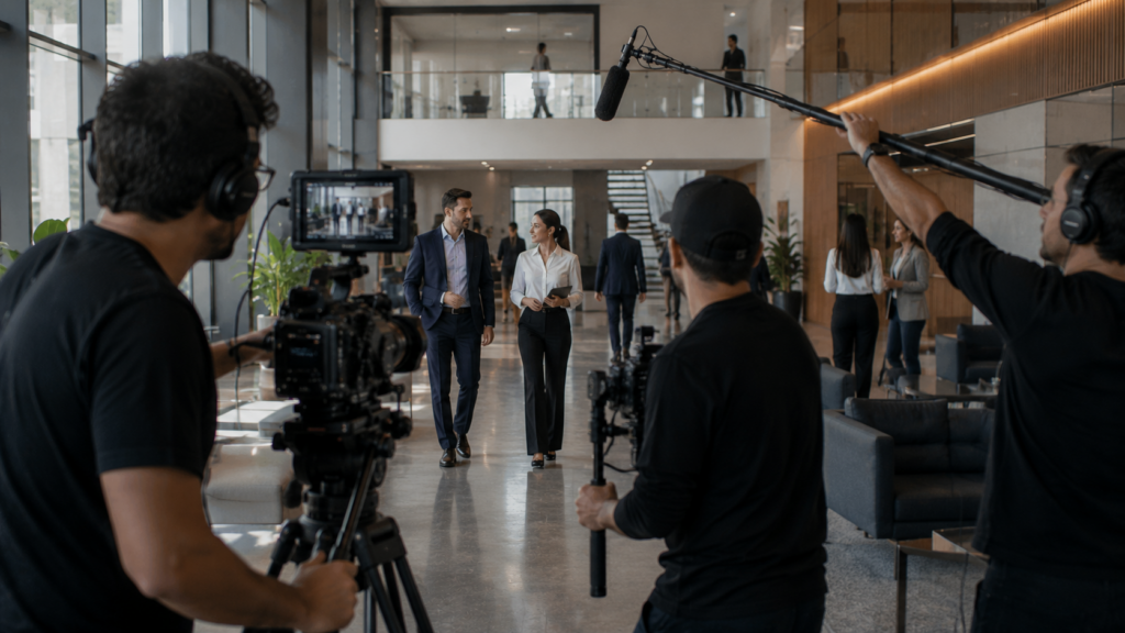 Filmmen equipo de producción audiovisual en locación - video corporativo CDMX